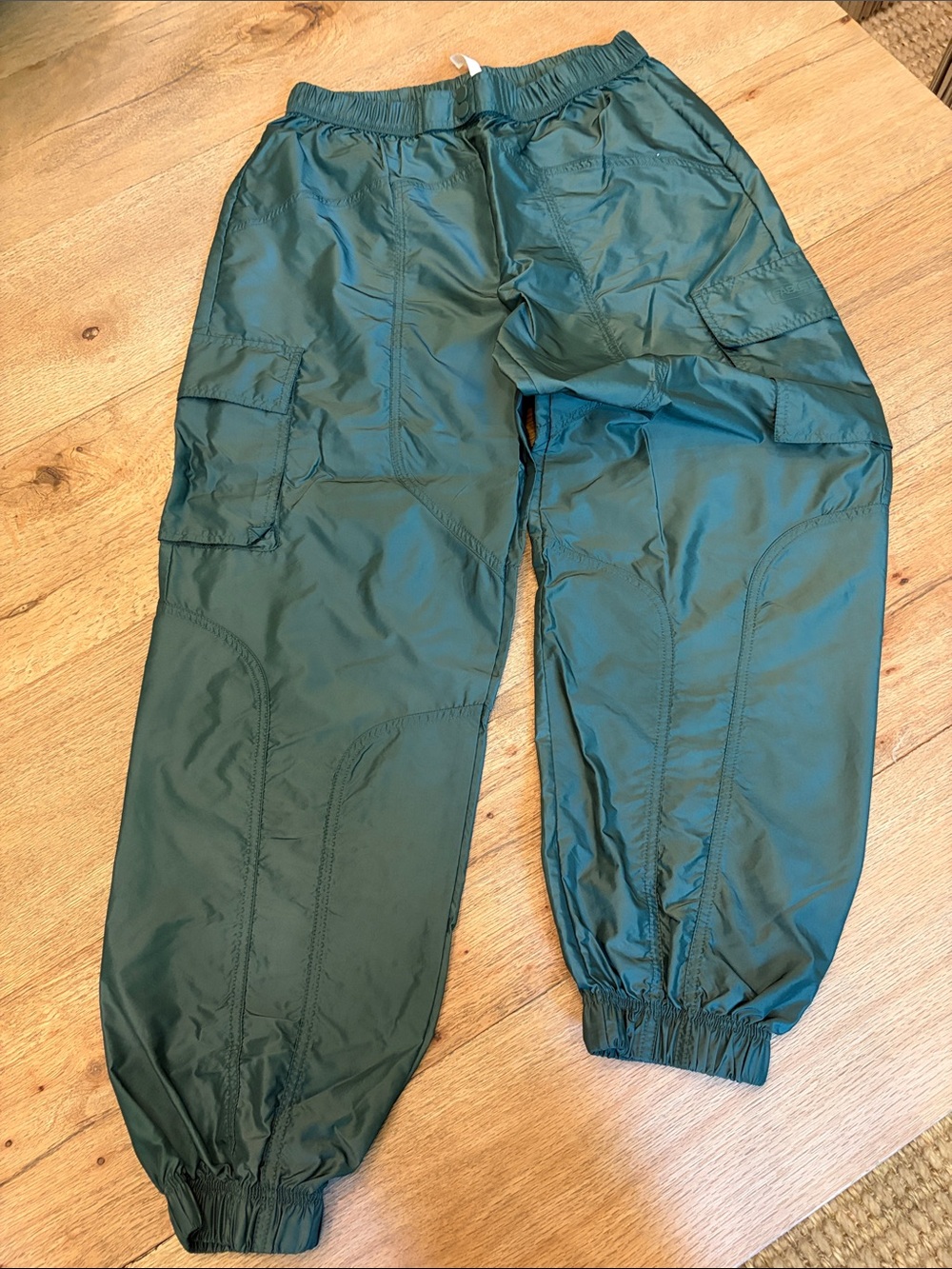 Fabletics Forest Green Cargo Pants with Elastic Ankles